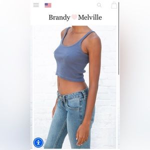 Brandy Melville Beyonca Crop Tank in Blue